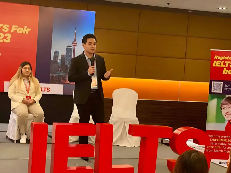 Nepritariel shares his insights about why Filipino professionals are ready for Globalization in an IELTS Fair event in 2023.