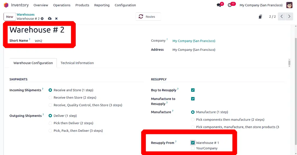 How to Manage Multi-Warehouse Resupply with Odoo